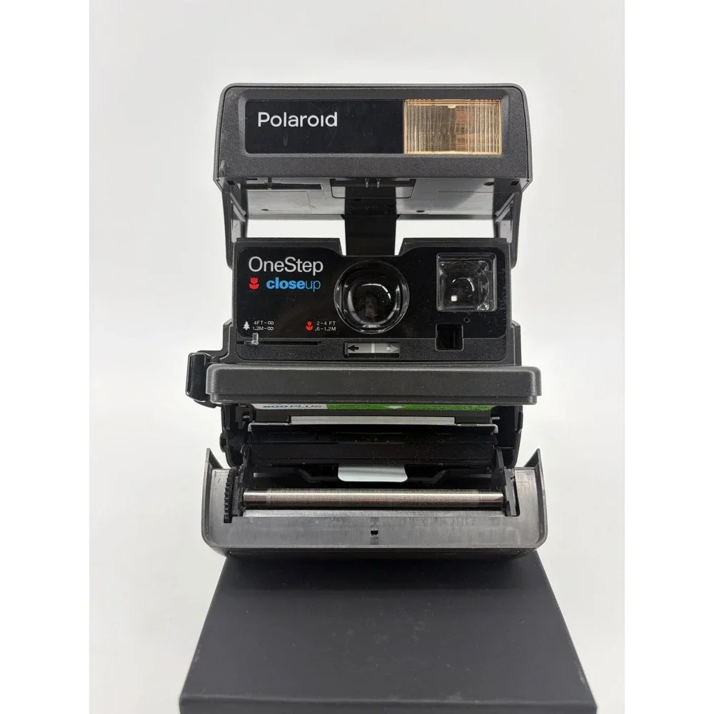 Polaroid‎ Camera Unisex OS Black OneStep CloseUp 600 Film Vintage Retro Flash
